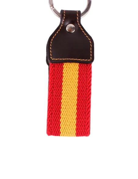 Llavero Loneta y Cuero Bandera España