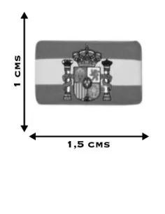 Pack de 3 mini Pegatinas de la Bandera de España con Escudo Actual 2
