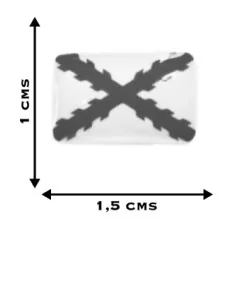 Pack de 3 mini Pegatinas de la Bandera Carlista o Cruz de Borgoña 2
