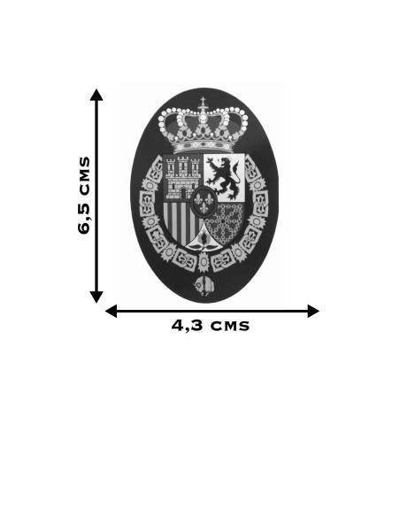 Pegatina con el Escudo de Felipe VI Ovalada