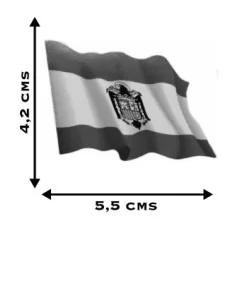 Pegatina Bandera España Águila San Juan Ondeante 2