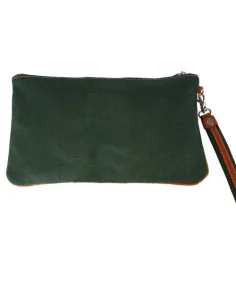 Cartera Bandera España de Mano Lona Verde 2