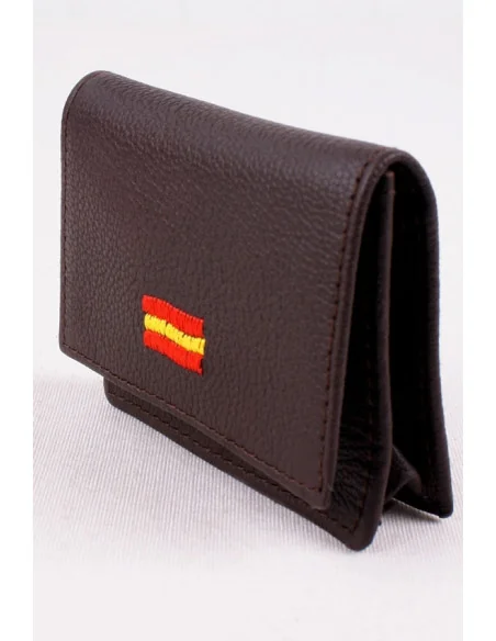 Monedero Bandera España Marrón