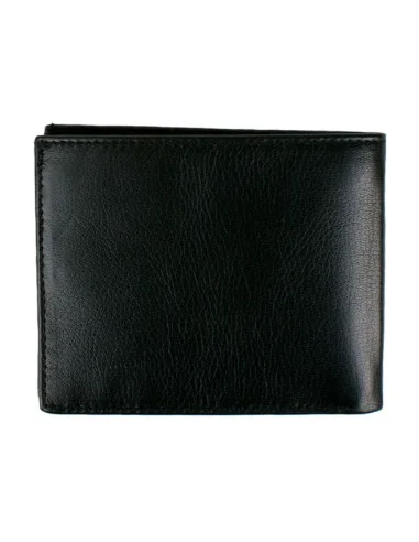 Cartera de Piel Negra Bandera España