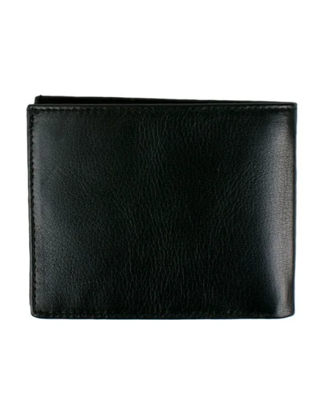 Cartera de Piel Negra Bandera España