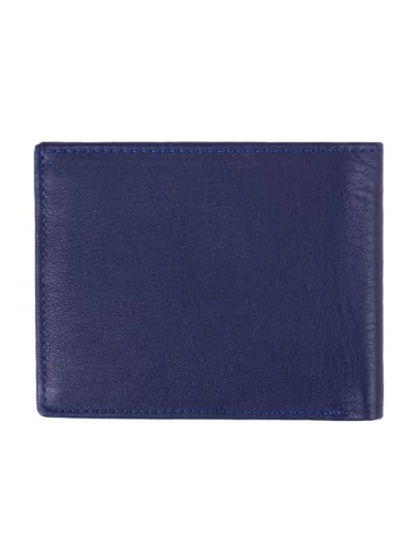Cartera de Piel Azul Bandera España