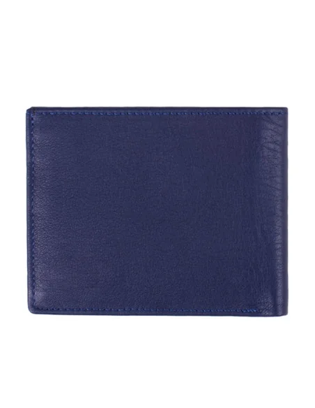 Cartera de Piel Azul Bandera España