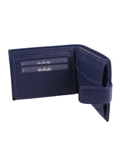 Cartera de Piel Azul Bandera España con Bolsillo 2