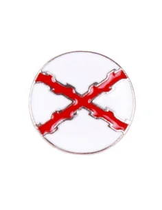Pin Aspa Cruz Borgoña Redondo