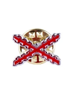 Pin Aspa Cruz Borgoña
