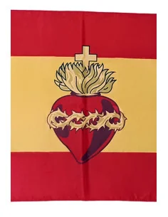 Bandera Sagrado Corazón Jesús Estampada 2