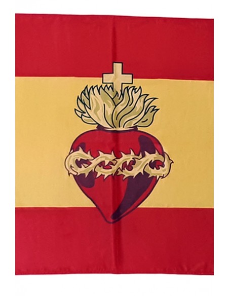 Bandera Sagrado Corazón Jesús en Satén