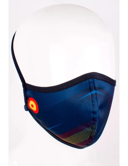 Mascarilla Azul con la Escarapela de Aviación Bandera España