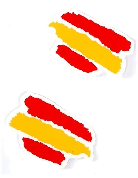 Pegatina bandera España Mediana Manchas x2