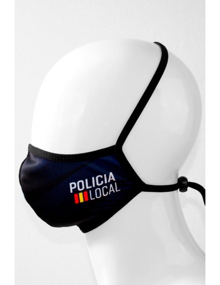 Mascarilla Policia Local Bandera España