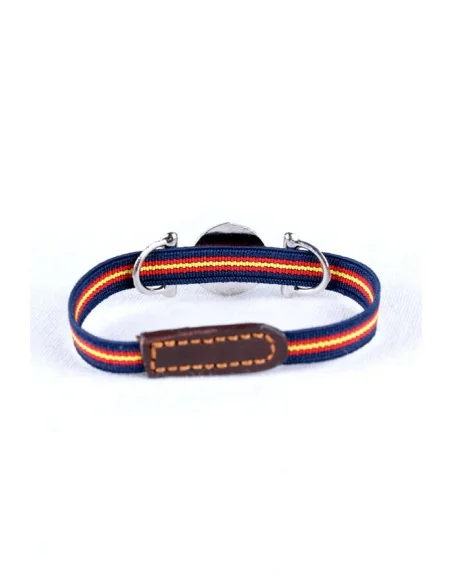 Pulsera Elástica Azul Bandera España con Adorno Caballo