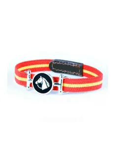 Pulsera Elástica Bandera España con Adorno Caballo