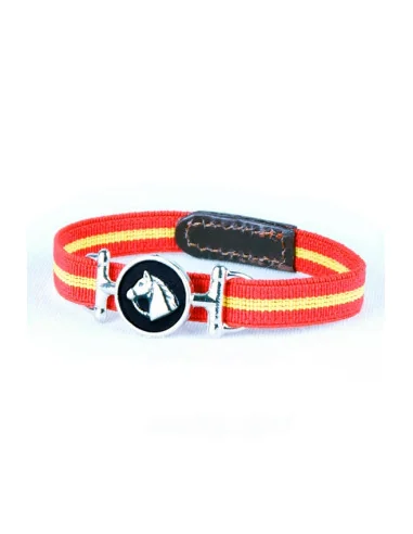 Pulsera Elástica Bandera España con Adorno Caballo
