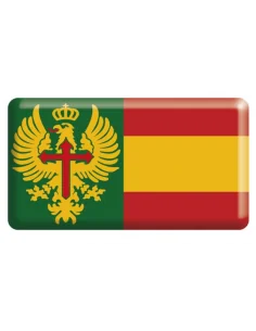 Pegatina de la Bandera de España con el Escudo del Ejército de Tierra
