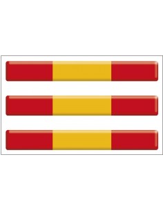 Pegatina Tira bandera de España con volumen