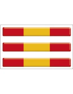 Pegatina Tira bandera de España con volumen