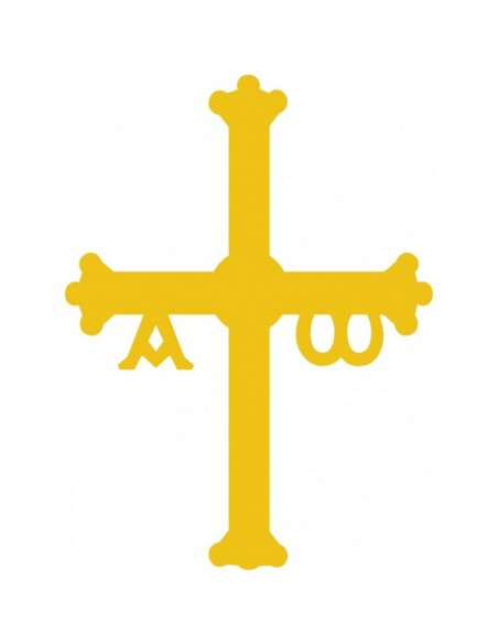 Pegatina de la cruz de Asturias Color liso