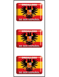 Pegatinas Mini Orgulloso de Ser Español CON LA BANDERA DE ESPAÑA
