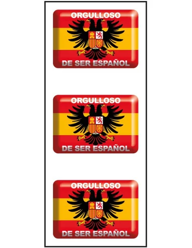 Pegatinas Mini Orgulloso de Ser Español CON LA BANDERA DE ESPAÑA