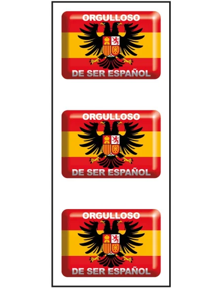 Pegatinas Mini Orgulloso de Ser Español CON LA BANDERA DE ESPAÑA