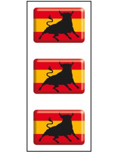 Pegatina Mini Toro Bandera España