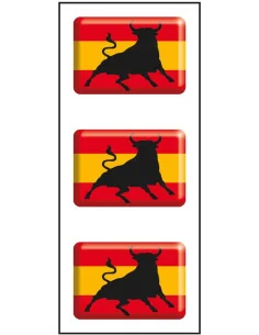 Pegatina Mini Toro Bandera España