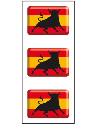 Pegatina Mini Toro Bandera España