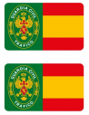 Pegatina Guardia Civil de trafico con Bandera España