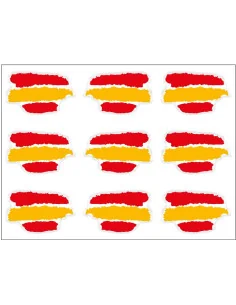 pegatinas relieve tipo manchas bandera España