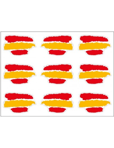pegatinas relieve tipo manchas bandera España