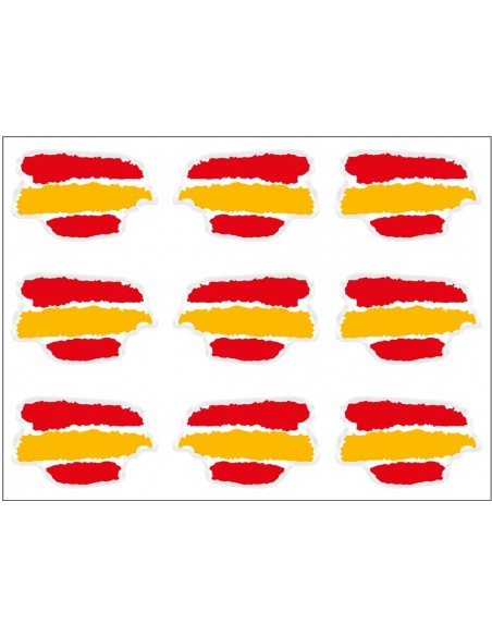 pegatinas relieve tipo manchas bandera España
