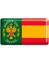 Pegatina Guardia Civil de trafico con Bandera España