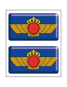 Pegatina Ejército Aire Relieve 2 unidades relieve