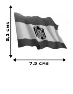 Pegatina Bandera España Águila San Juan Ondeante. 2