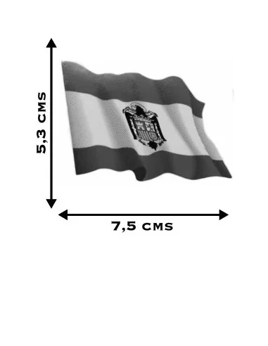 Pegatina Bandera España Águila San Juan Ondeante.
