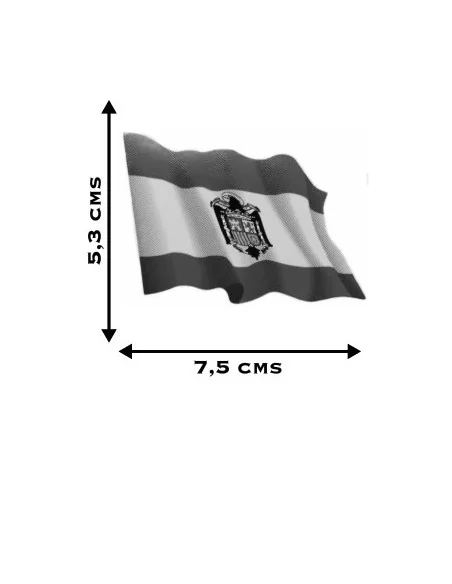 Pegatina Bandera España Águila San Juan Ondeante.