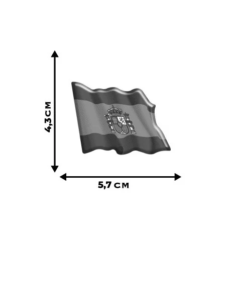 Pegatina Bandera España Actual Ondeante Volumen