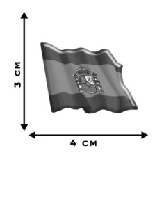 Pack de 2 Pegatinas Bandera España Actual Ondeante con Volumen 2