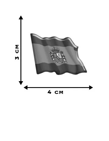 Pack 2 Pegatinas Bandera España Actual Ondeante Volumen.