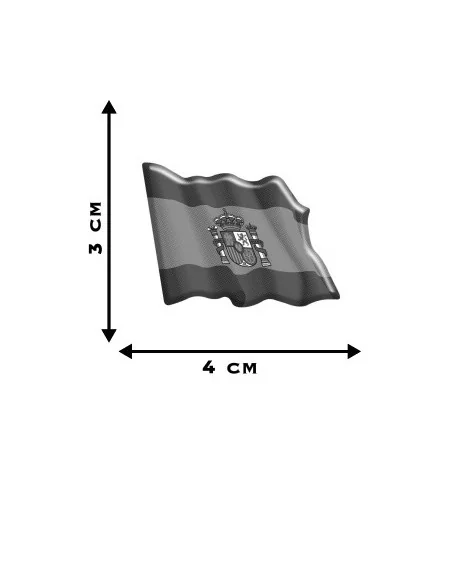 Pack 2 Pegatinas Bandera España Actual Ondeante Volumen.