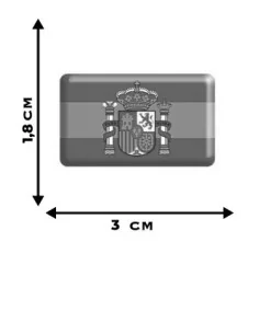 Pack de 4 Pegatinas Bandera España Actual con Volumen 2