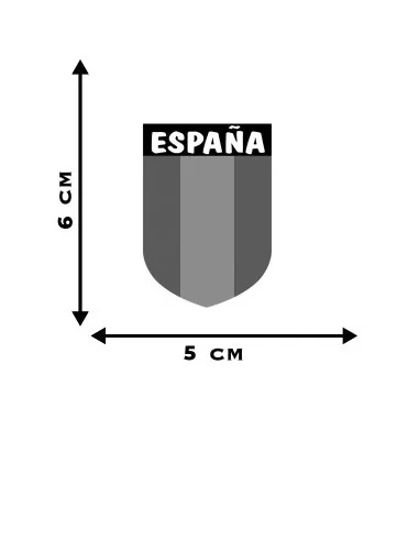 Pegatina Bandera De España en forma Escudo con Leyenda España