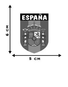 Pegatina Bandera De España con Escudo y Leyenda 2