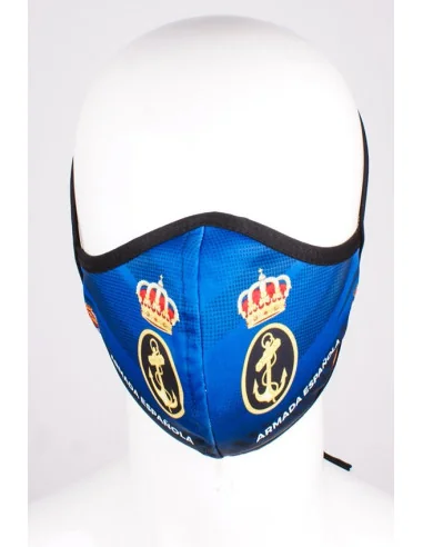 Mascarilla Azul de la Armada Española con Bandera España