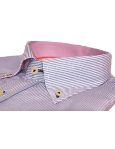 Camisa Bandera España de Rayas Blancas y celestes